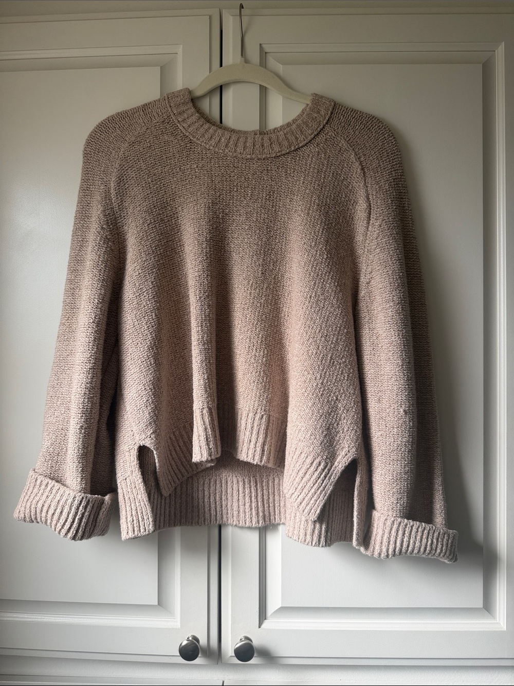 Madeline Women’s Taupe Crewneck Knit Sweater